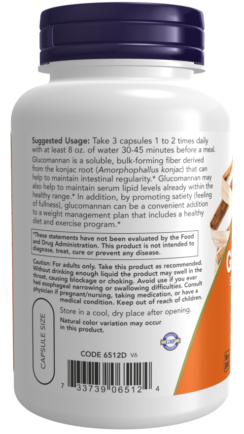 Image of Glucomannan 575mg 180caps suggested usage