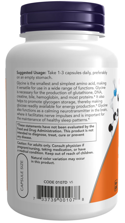 Image of Glycine 1000mg 100vcaps suggested usage