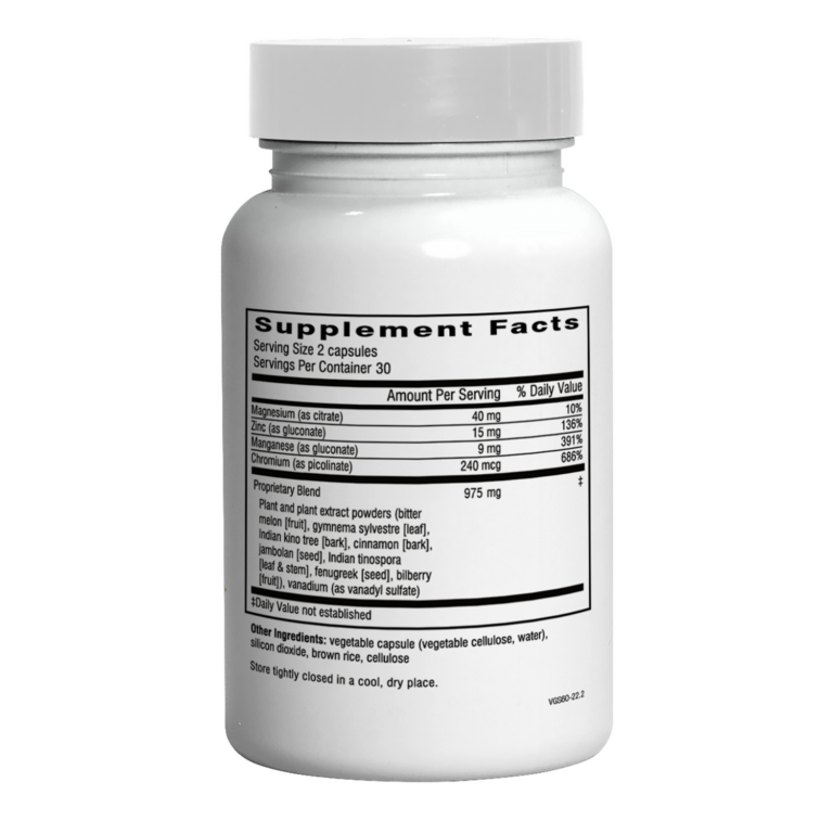 Image of Good Sugar 60caps supplement facts