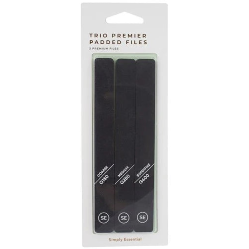 Trio Premier Padded Nail Files 3 Pack-Simply Essentials-Matakana Pharmacy