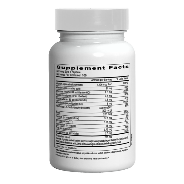 Image of Hair Skin & Nails Plus Formula 100caps supplement facts