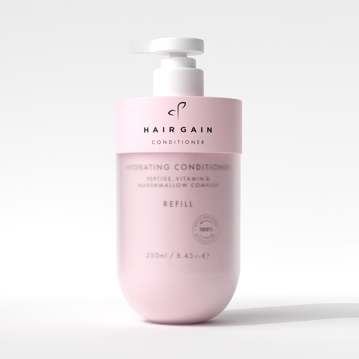 Hair Gain Hydrating Conditioner refillable pump bottle with refill inside