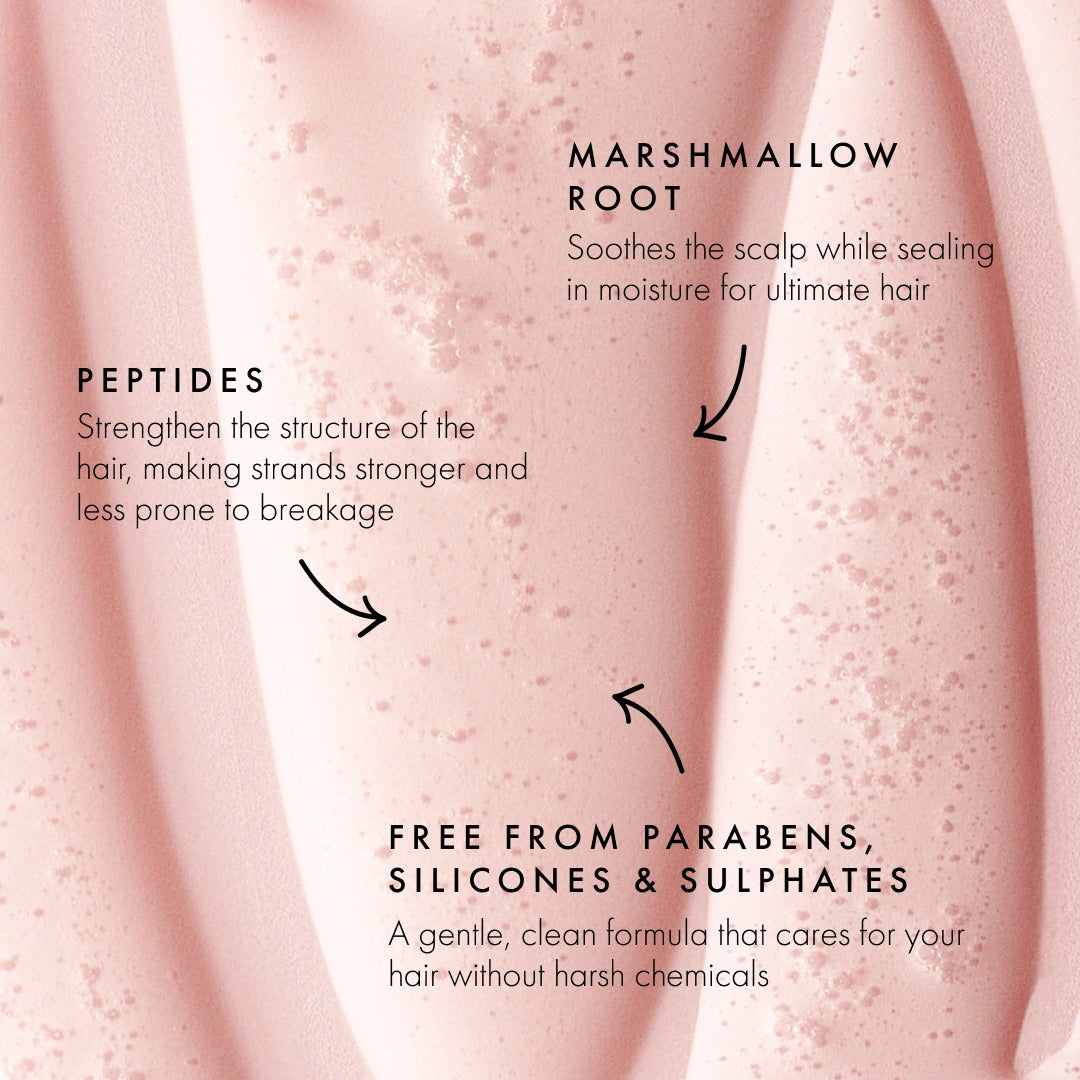 Hair Gain Hydrating Conditioner key ingredients: peptides and marshmallow root