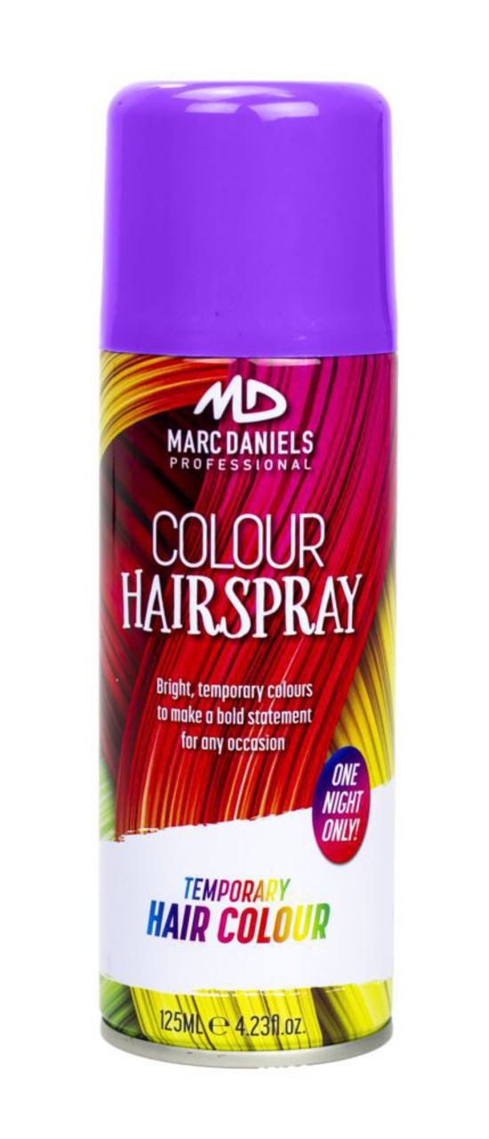 image of purple hairspray