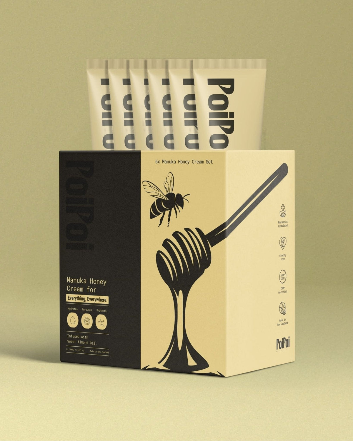 The six pack gift box of PoiPoi Manuka Honey & Lanolin Cream