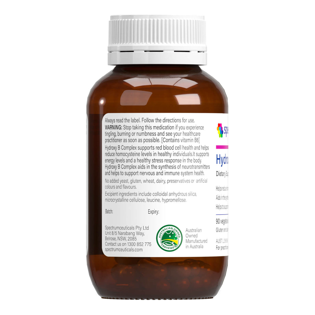 Image of Hydroxy B Complex 90 caps info