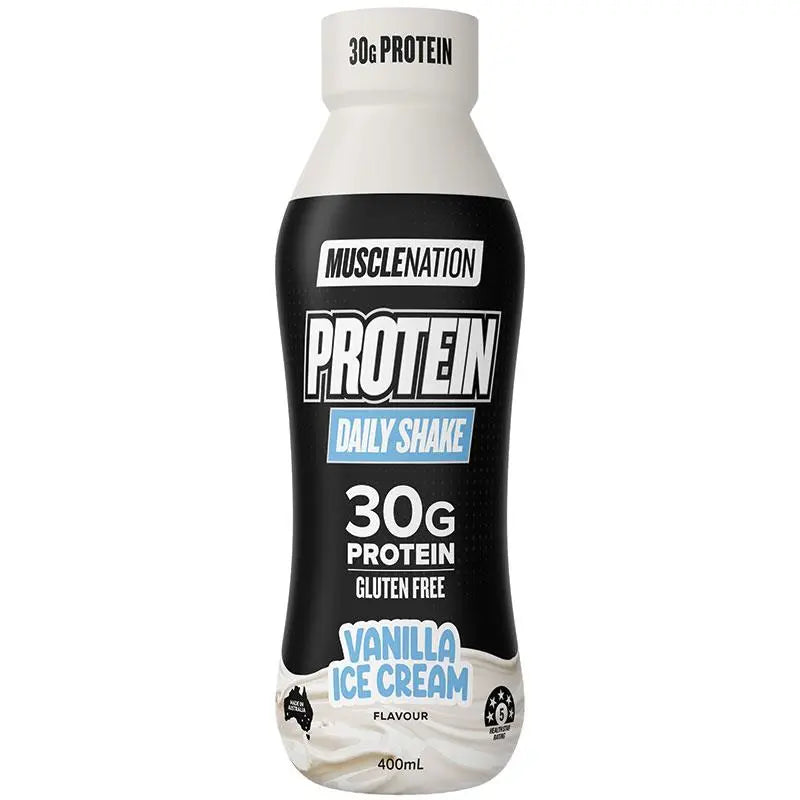 Protein Daily Shake Box of 12 Vanilla Icecream 12 x 400ml-Muscle Nation-Matakana Pharmacy