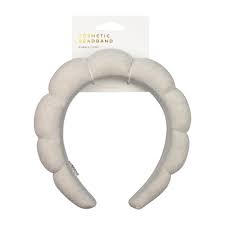 Cosmetic Head Band Bubble Grey-Simply Essentials-Matakana Pharmacy