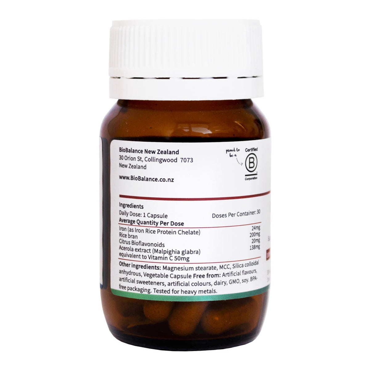 Image of Iron absorb plus C ingredients