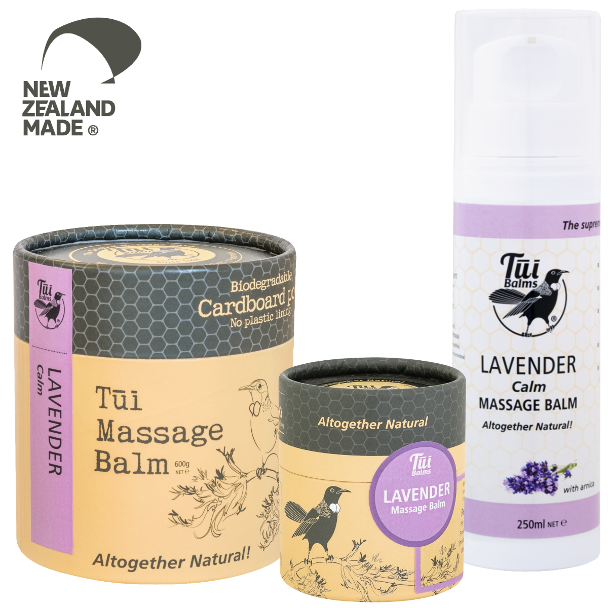 TUI Lavender Massage Balm Pump 250ml-Tui Balms-Matakana Pharmacy