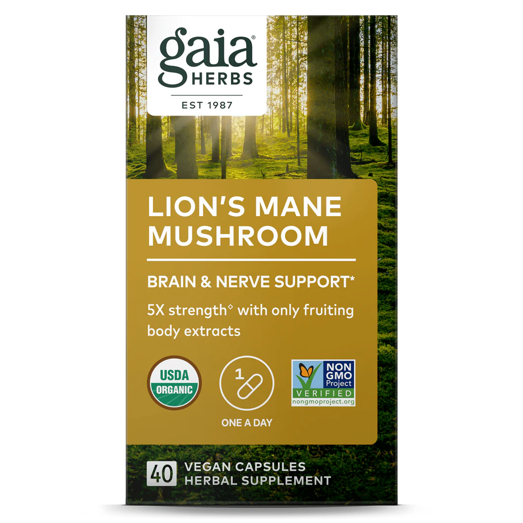 Gaia Herbs Lion's Mane Mushroom, product photo
