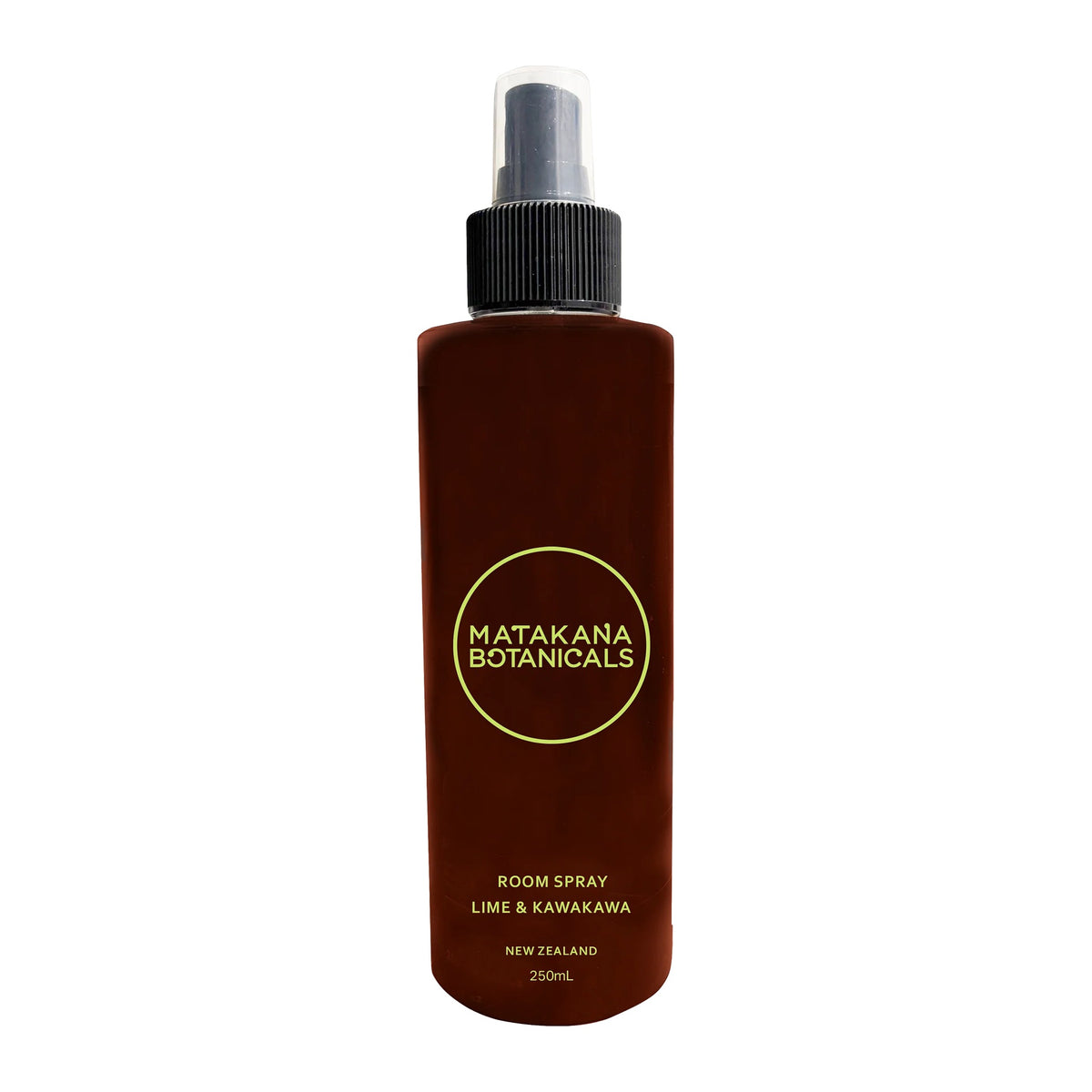 Lime & Kawakawa Room Spray 250ml amber bottle with a fine mist spray