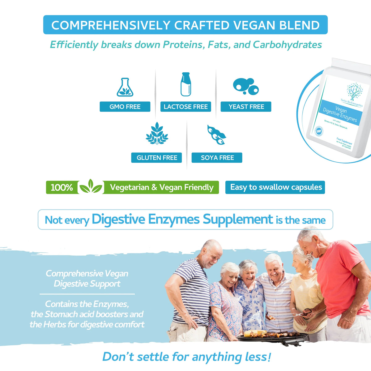 Vegan Digestive Enzymes with Betaine HCI 90 Capsules-Swiss Bioenergetics-Matakana Pharmacy