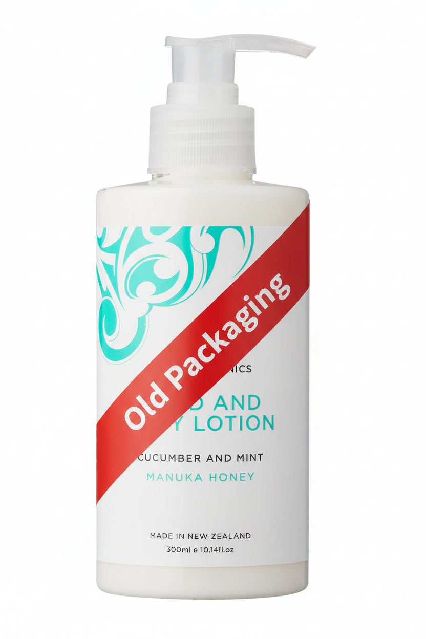 EARTH BOTANICALS Cucumber & Mint Hand & Body Lotion 300ml-Matakana Botanicals-Matakana Pharmacy
