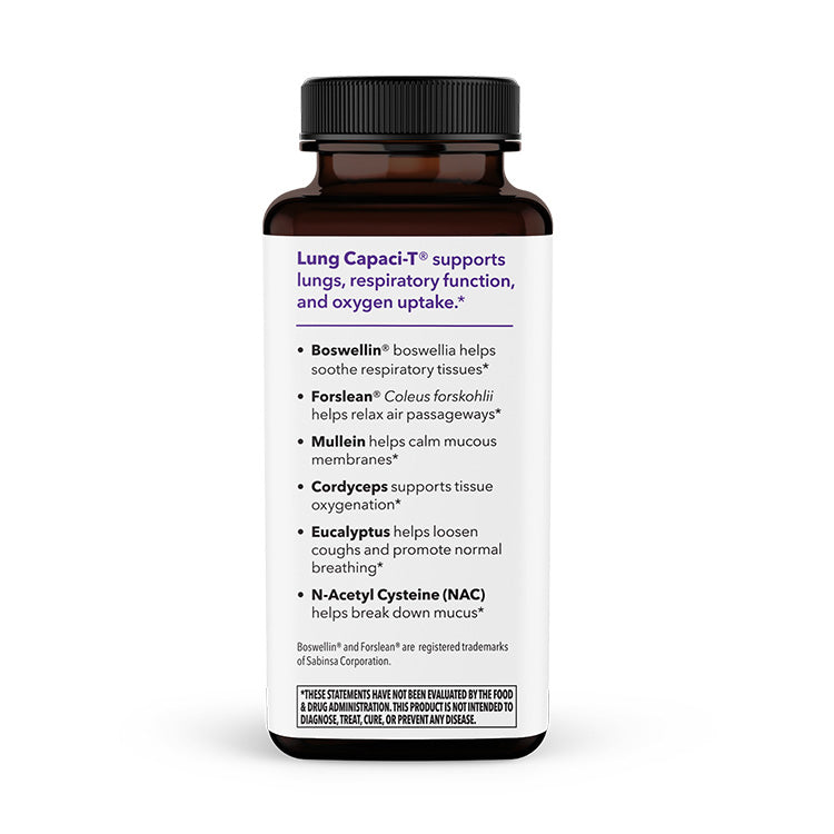Image of Lung Capaci-T 90vcaps ingredients