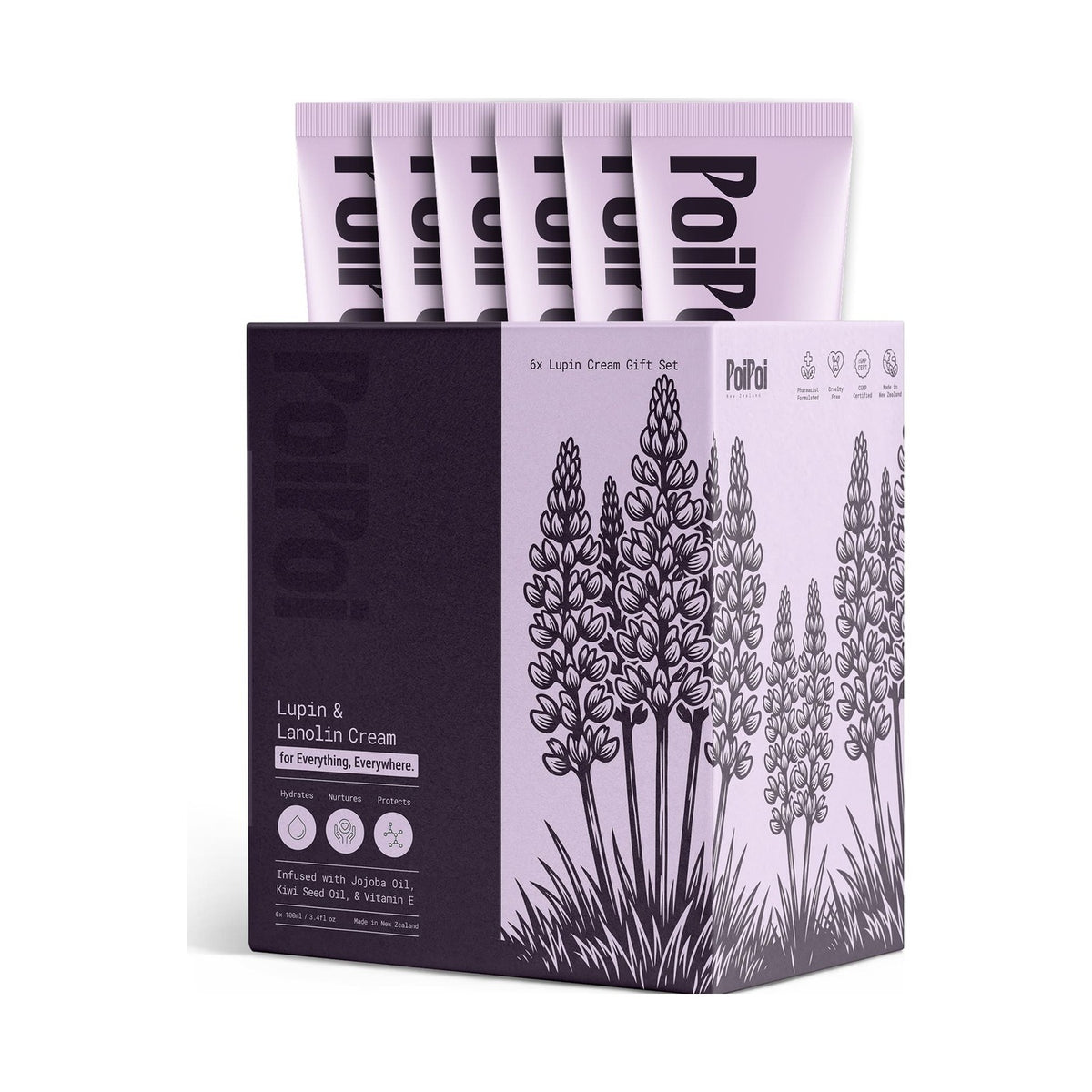 The six pack gift box of PoiPoi Lupin & Lanolin Cream