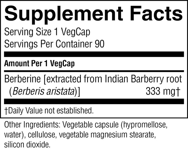 Berberine 90 Capsules-Matakana Pharmacy