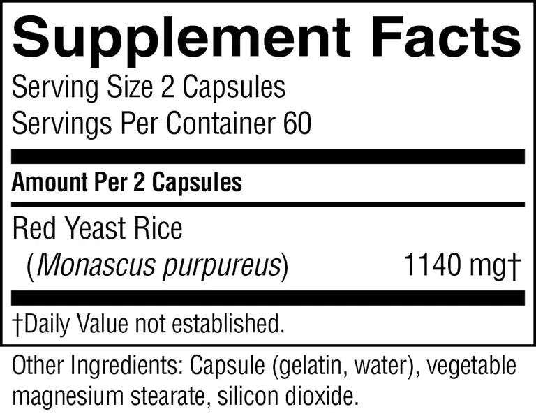 Red Yeast Rice 120 Capsules-Matakana Pharmacy