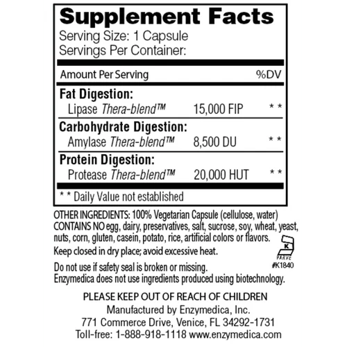 Image of Lypo Gold 60vcaps supplement facts