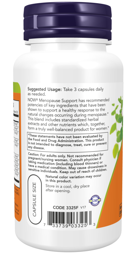 Image of Menopause Support 90vcaps suggested usage
