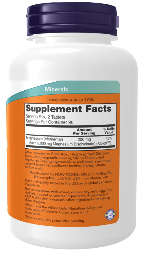 Image of Magnesium Glycinate supplement facts