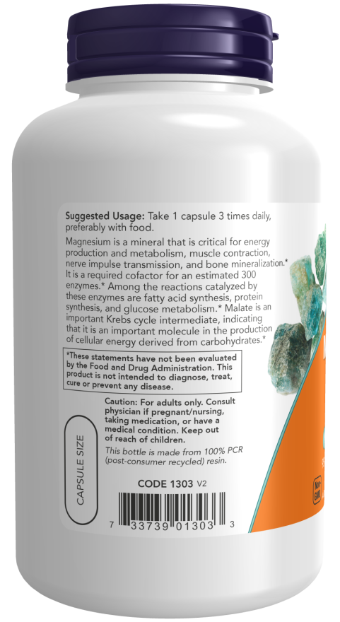 Image of Magnesium Malate Caps 180vcaps suggested usage