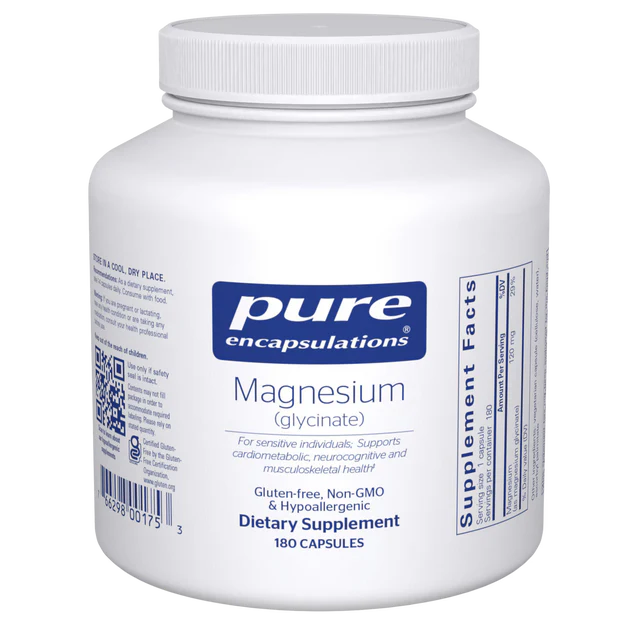 Magnesium Glycinate 180 Caps Double Pack-Pure Encapsulations-Matakana Pharmacy
