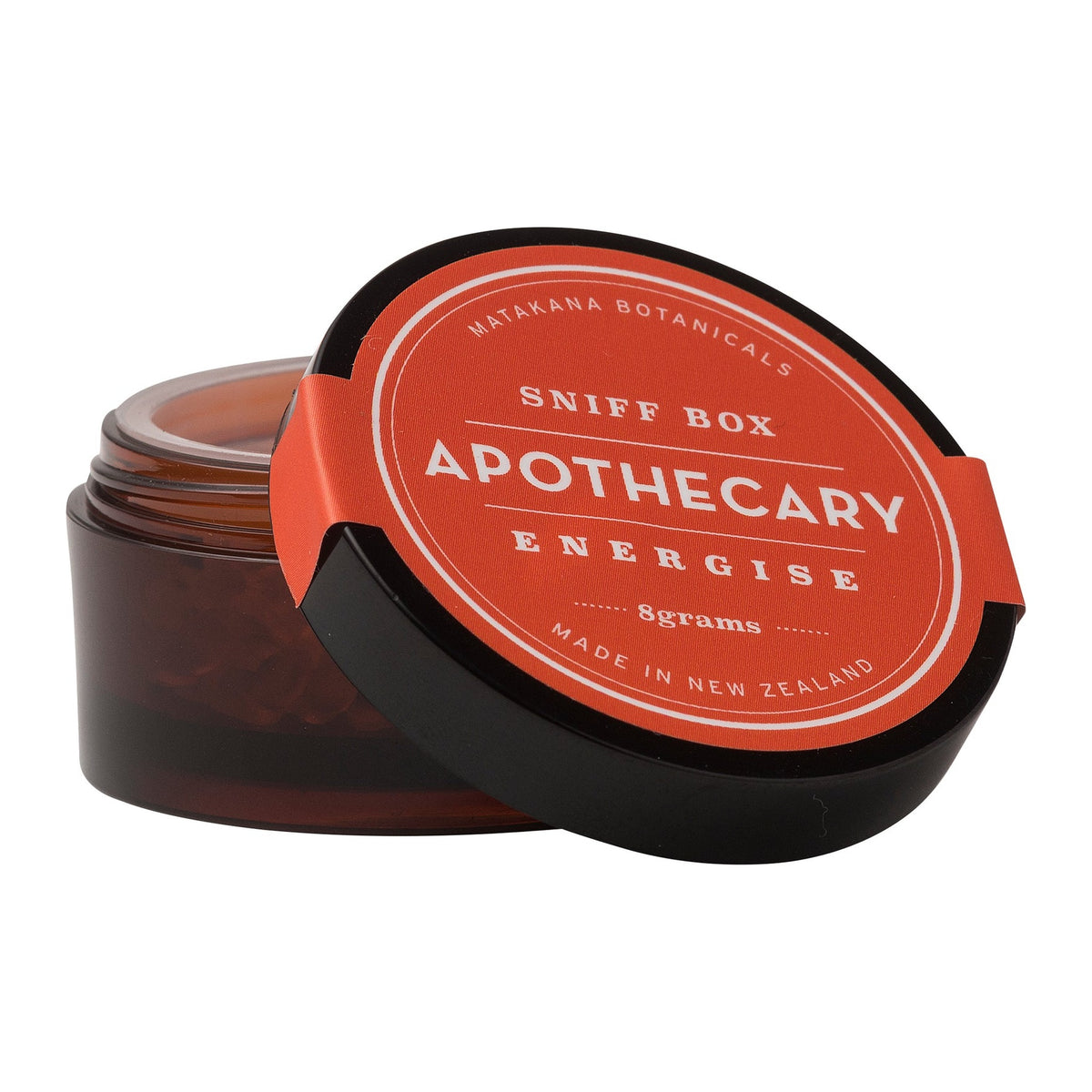Apothecary Energise sniff box 8g, cedarwood, eucalyptus and pine