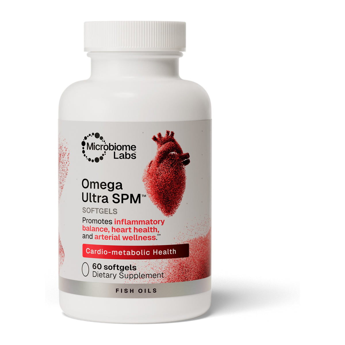 Microbiome Labs Omega Ultra SPM, front of pack