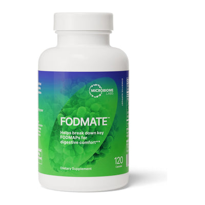 Microbiome Labs FODMATE, front of pack