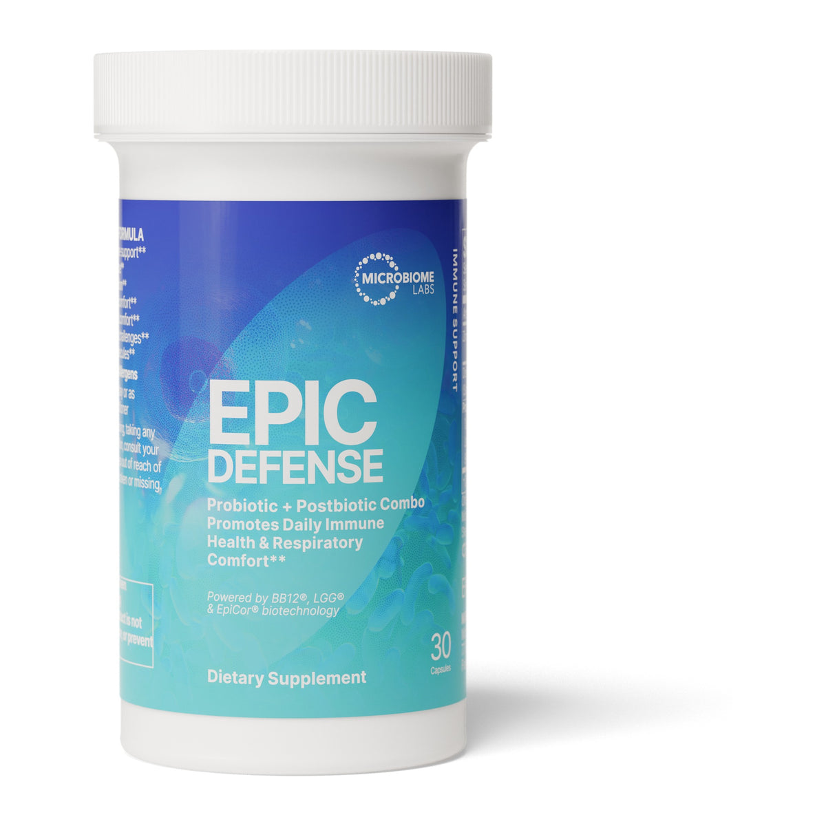 Microbiome Labs EpicDefense, front of pack