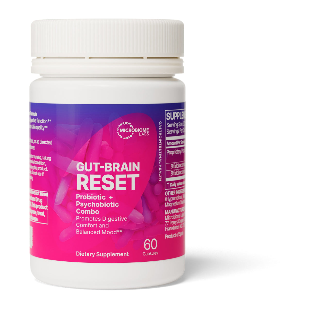 Microbiome Labs Gut-Brain Reset, front of pack
