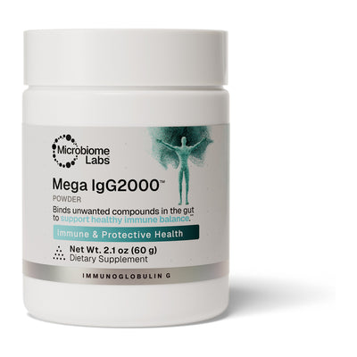 Microbiome Labs MegalgG2000 Powder Unflavoured, front of pack