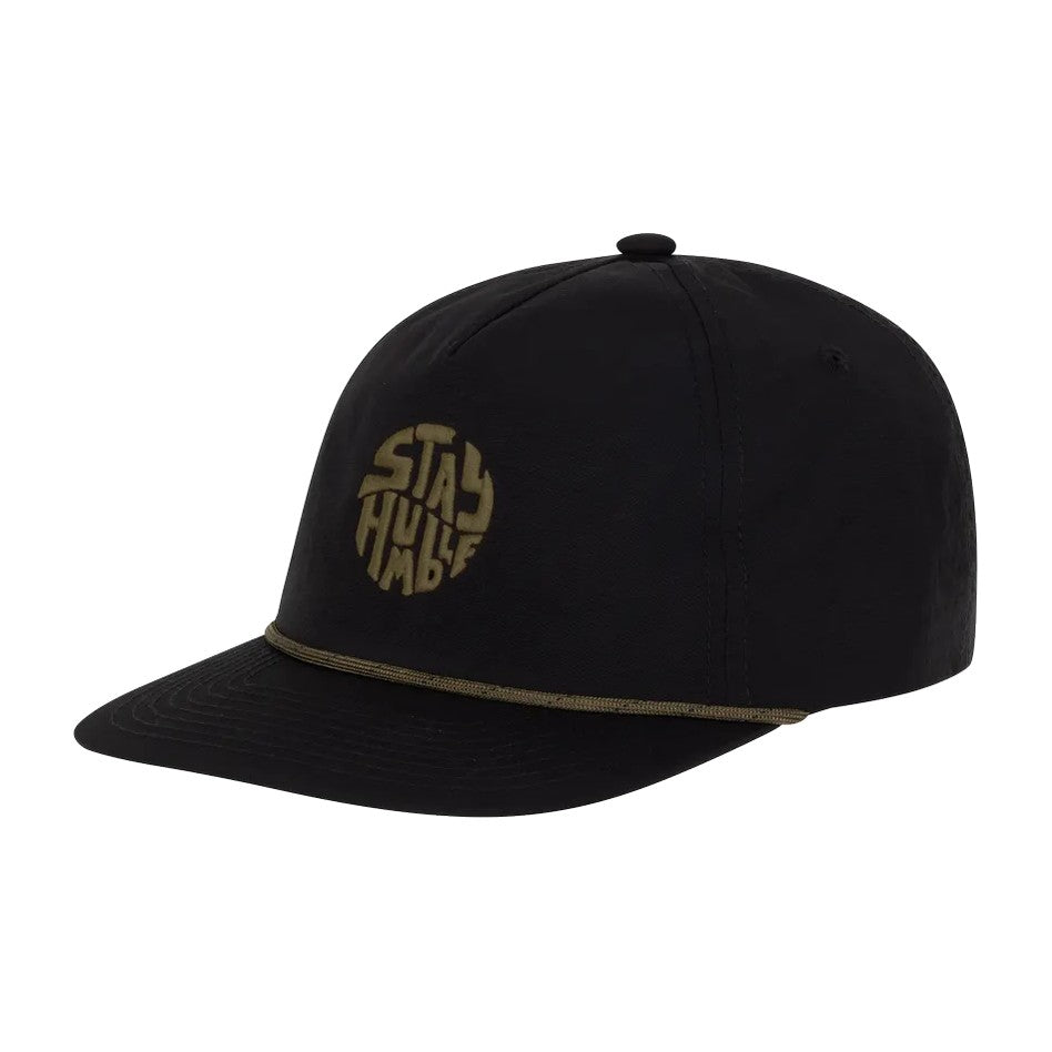 Kooringal Men's 5 Panel Cap Statements in Black, front
