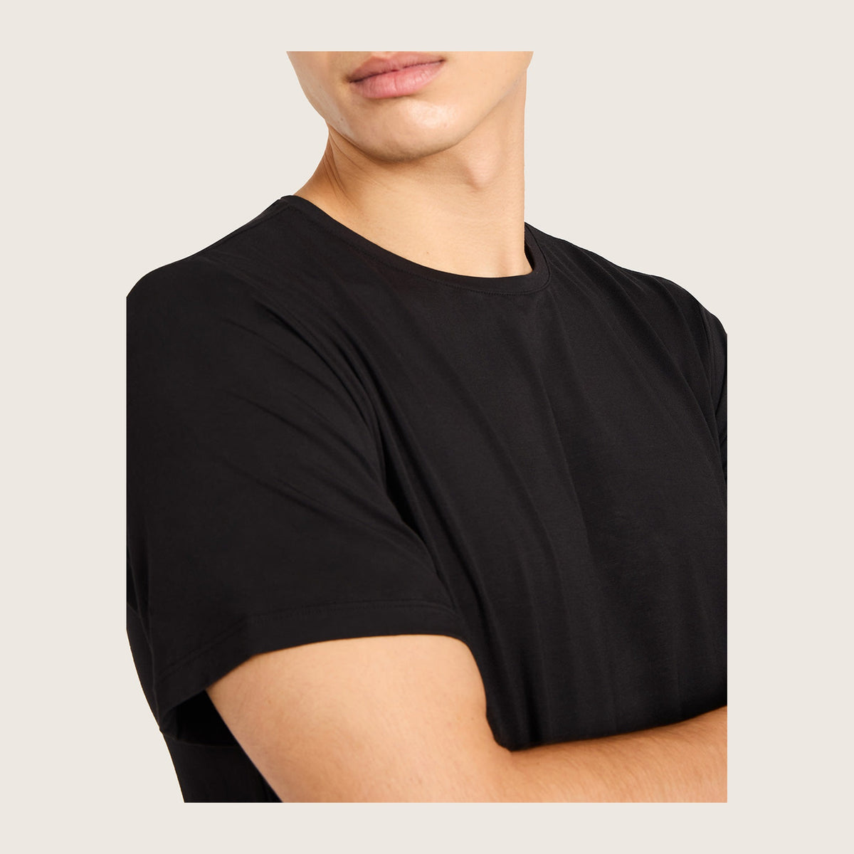 Men's Crew Neck T-Shirt in black, Boody organically grown bamboo