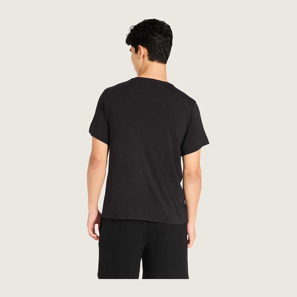Men's Crew Neck T-Shirt in black, Boody organically grown bamboo