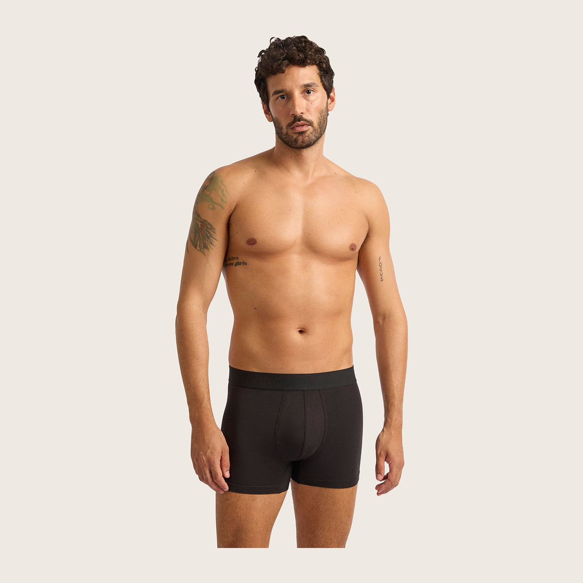 Men's Everyday Boxers in black, Boody organically grown bamboo