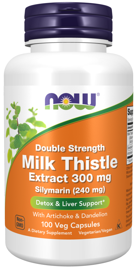 Image of Milk Thistle Extract, Silymarin with Artichoke & Dandelion Double Strength 300mg 100vcaps