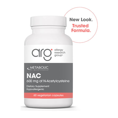 Metabolic Maintenance NAC 600mg, front of the bottle