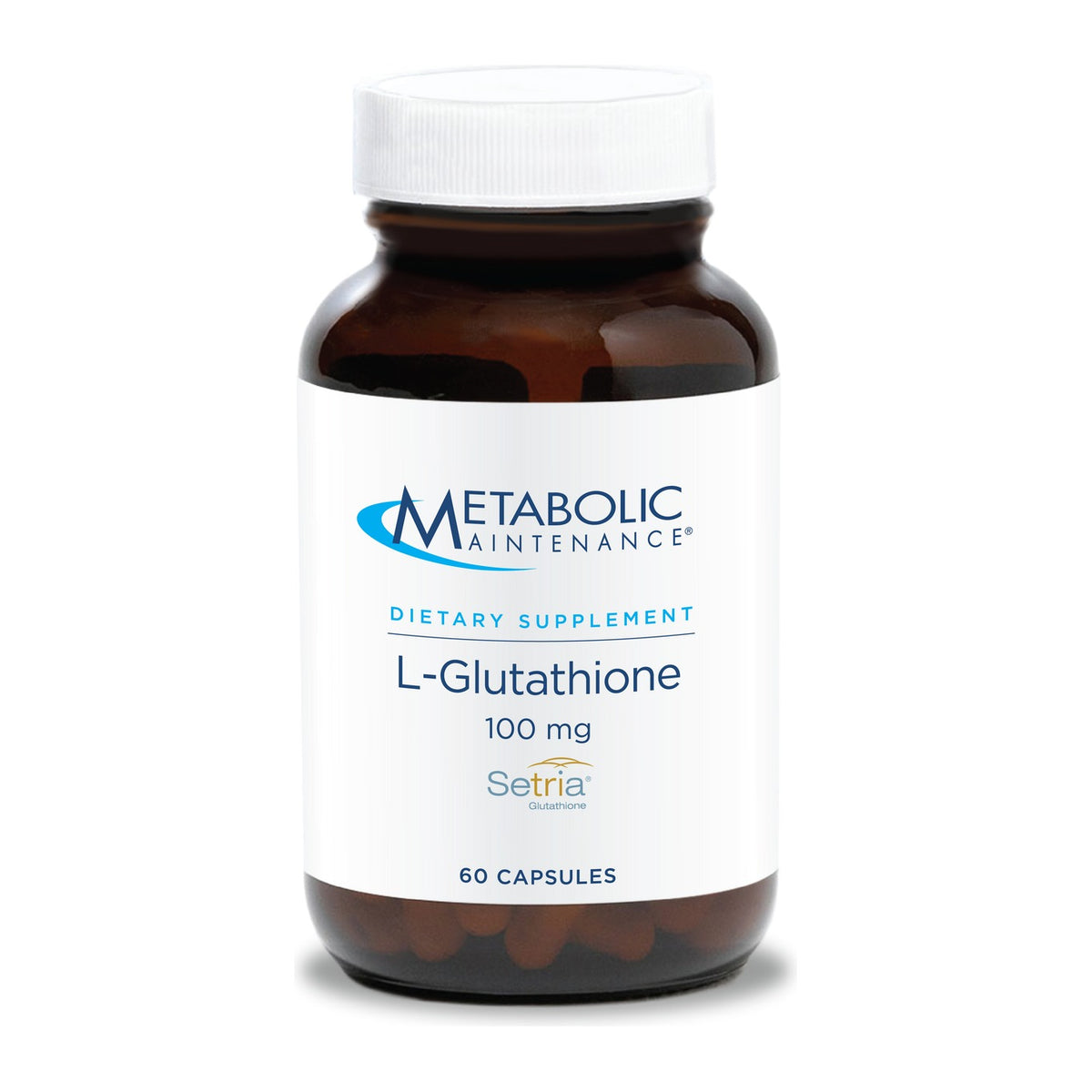 Metabolic Maintenance L-Glutathione 100mg, front of the bottle