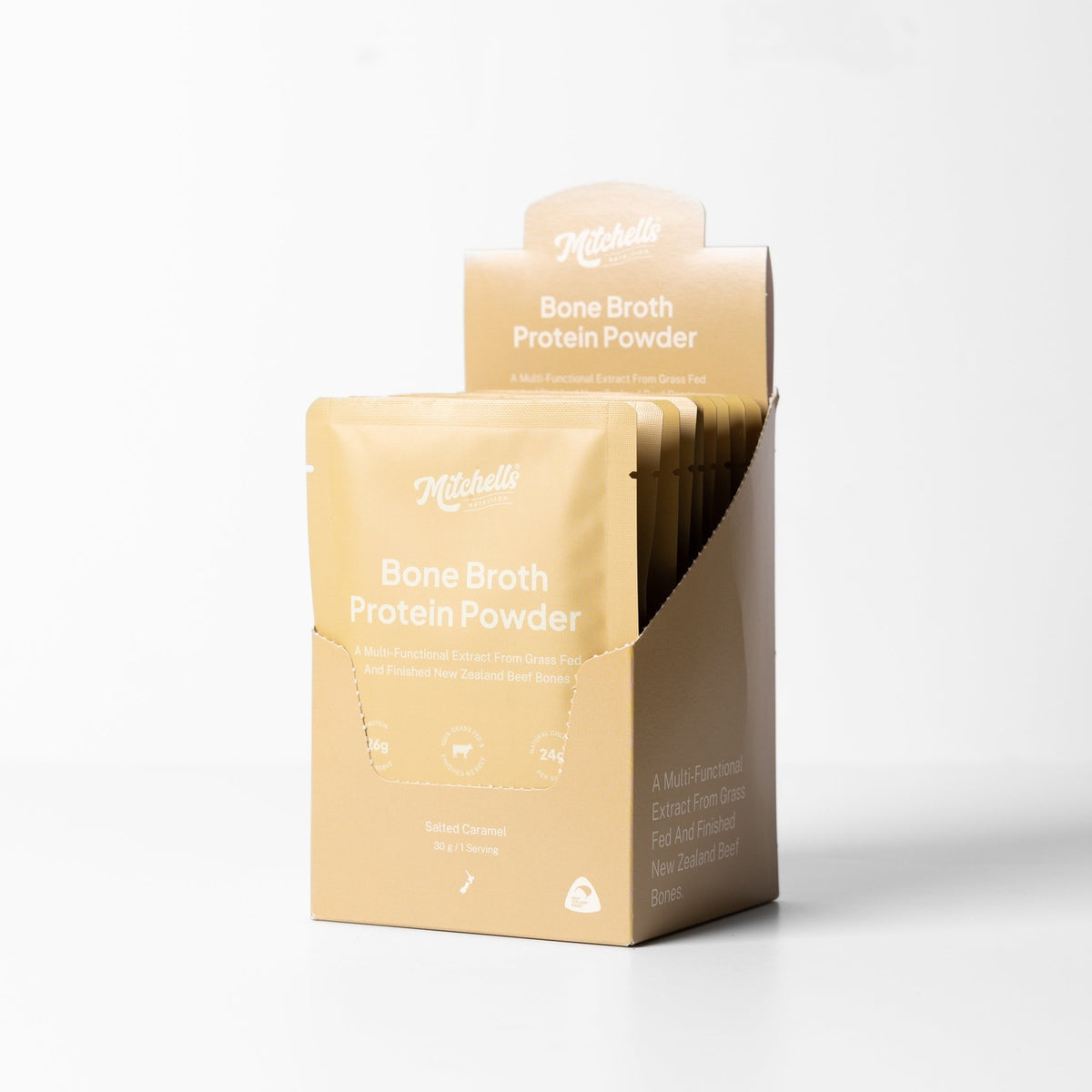 Sample Bone Broth Protein Salted Caramel 30g, Mitchells Nutrition, image 3