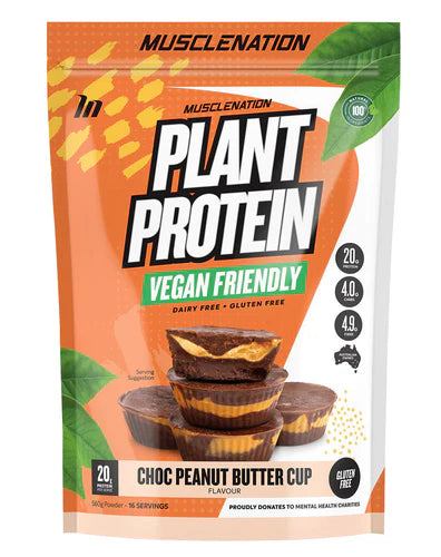 Plant Protein 100% Natural Choc Peanut Butter Cup 560g-MuscleNation-Matakana Pharmacy