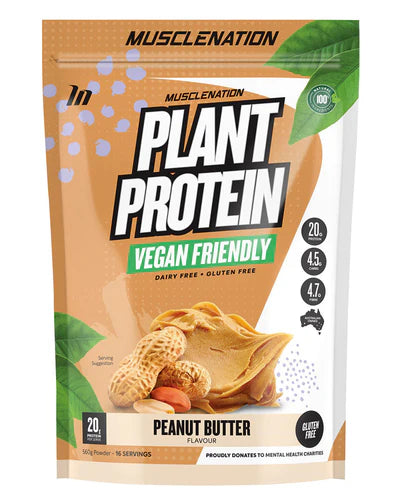 Plant Protein 100% Natural Peanut Butter 560g-MuscleNation-Matakana Pharmacy