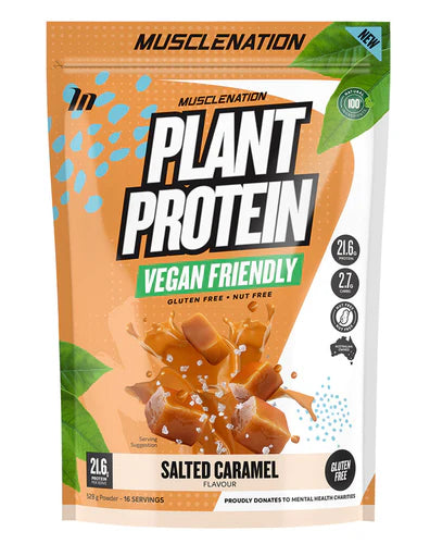 Plant Protein 100% Natural Caramel Nut 560g-MuscleNation-Matakana Pharmacy