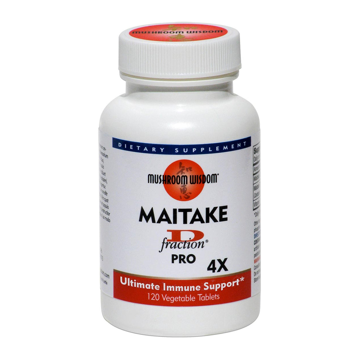 Mushroom Wisdom Maitake D-Fraction Pro 4X, front of pack