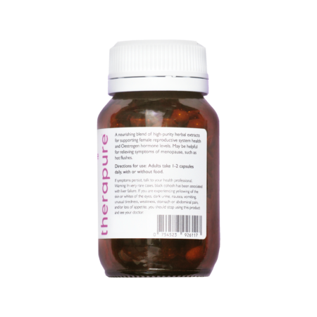 Image of my menopause 60 caps side of bottle