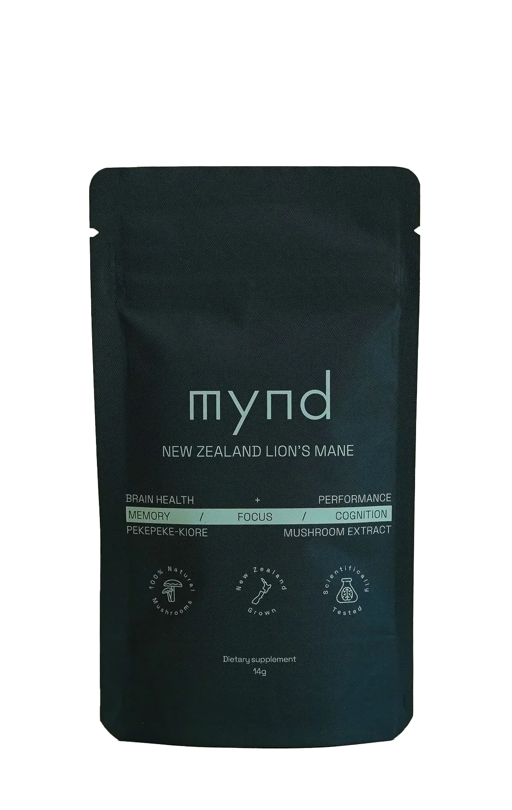 Mynd New Zealand Lion's Mane Powder 14g | Travel Pack-Mynd-Matakana Pharmacy