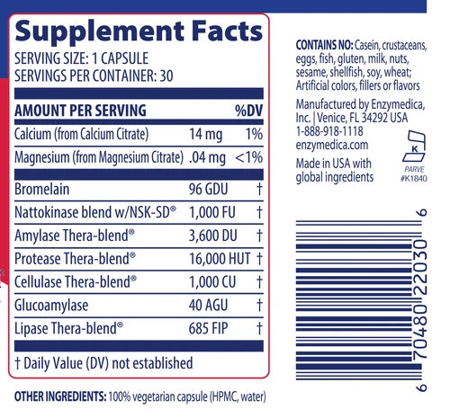 Image of Natto-K 30vcaps supplement facts
