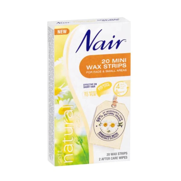 Image of nair soft natural wax strips for face