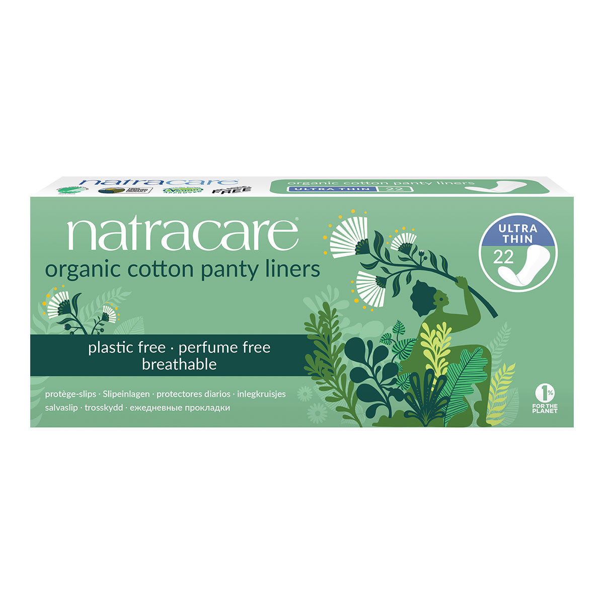 image of Natracare Ultra thin Cotton Panty Liner 22pk